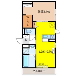 D-ROOM茜部中島の物件間取画像